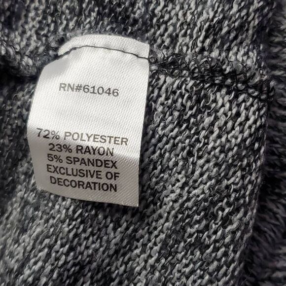 Vanity Women's Small Leopard Print Open Front Cardigan Gray Black 3/4 Sleeve Kni - Picture 5 of 7